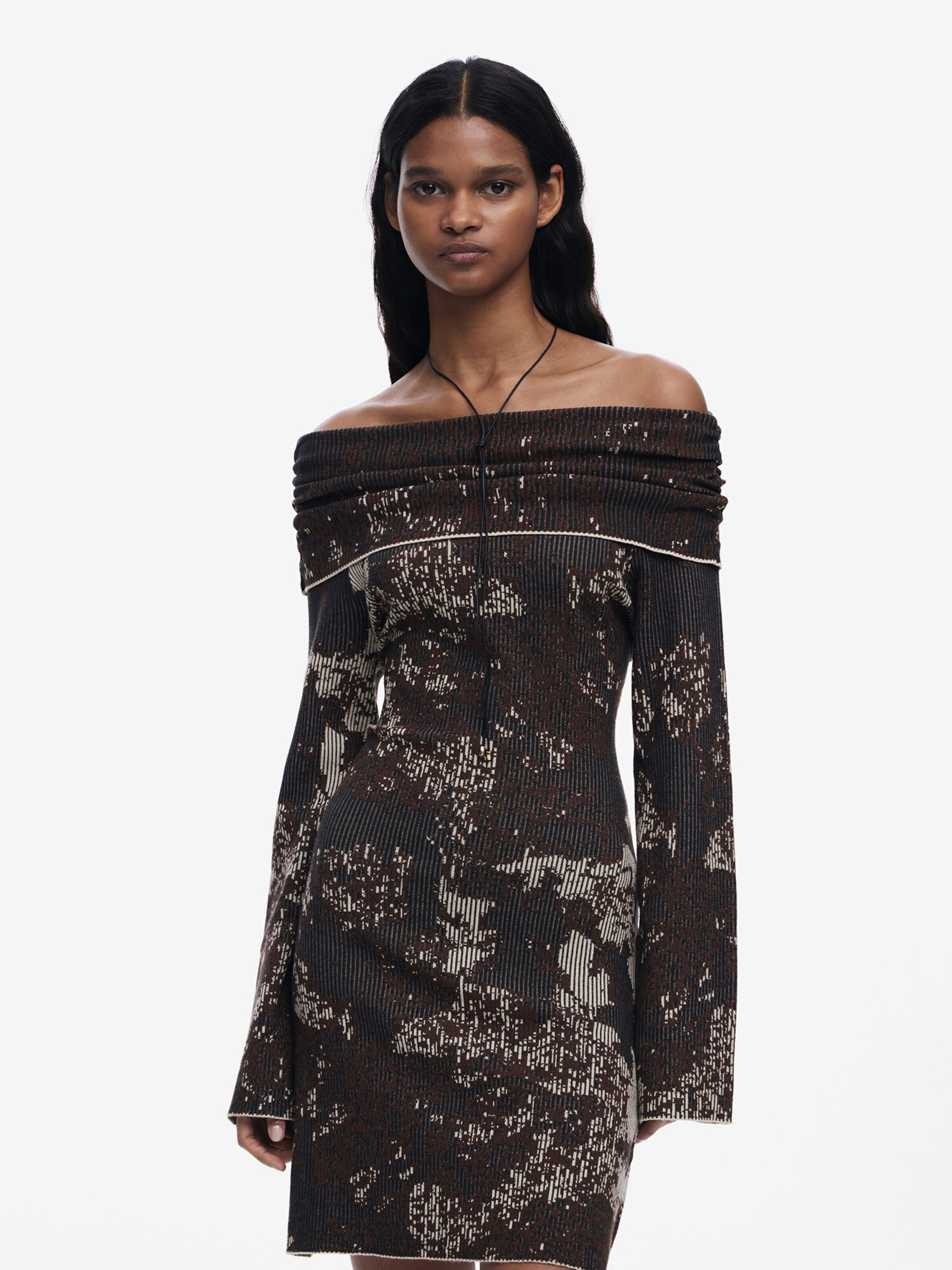 Desigual Vestido de punto en Chocolate, Marrón Oscuro ABOUT YOU