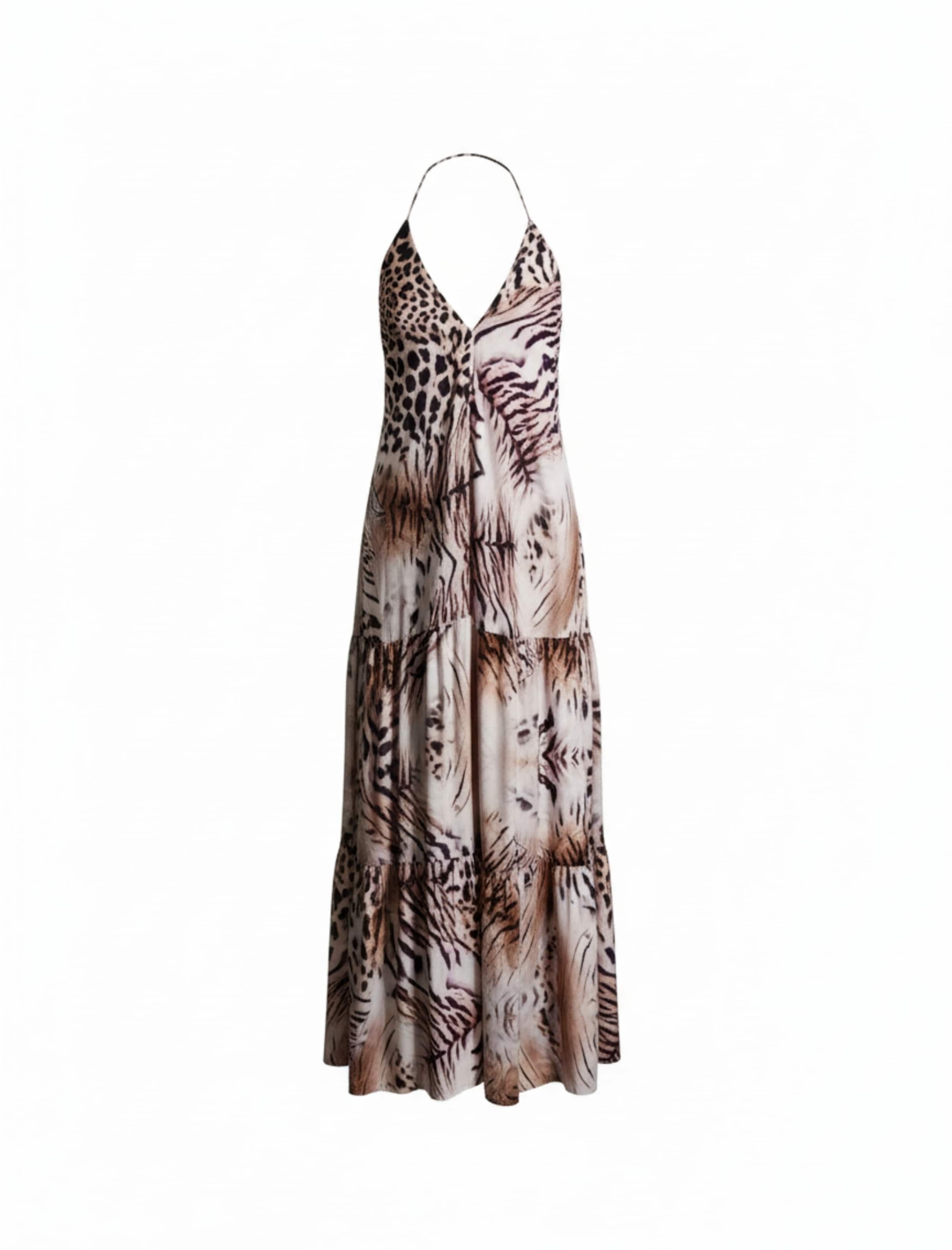 South Beach Robe d’été en 38 en ivoire / marron / noir, Vue avec produit