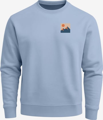 Neverless Sweatshirt 'Minimal Mountain' in Blau: Vorderseite