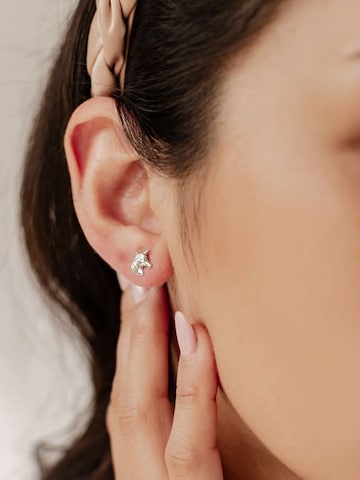 Hey Happiness - Pendientes 'Unicorn Charm' en plata