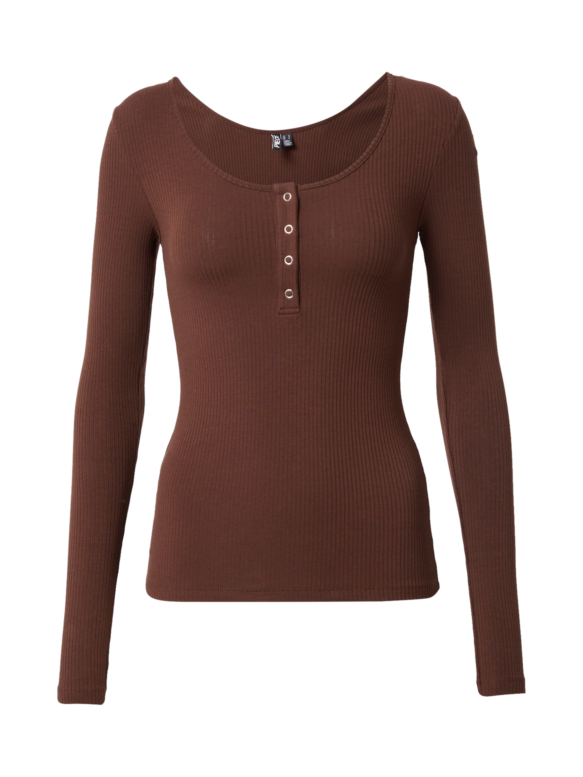 PIECES Μπλουζάκι &#x27;Kitte&#x27; σε καφέ: μπροστά