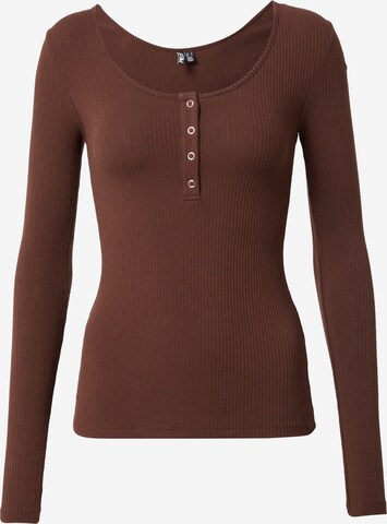 PIECES Shirt 'Kitte' in Brown: front