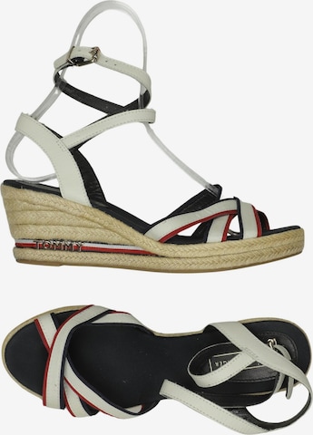 TOMMY HILFIGER Sandalen 39 in Weiß: Vorderseite