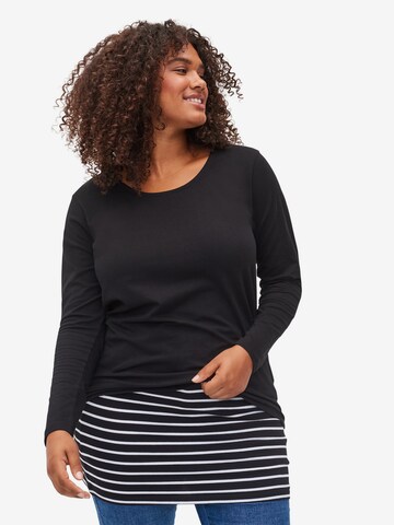 Zizzi Shirt in Black: front