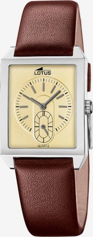 Lotus Analoog horloge 'Watch Square Series' in Goud: voorkant