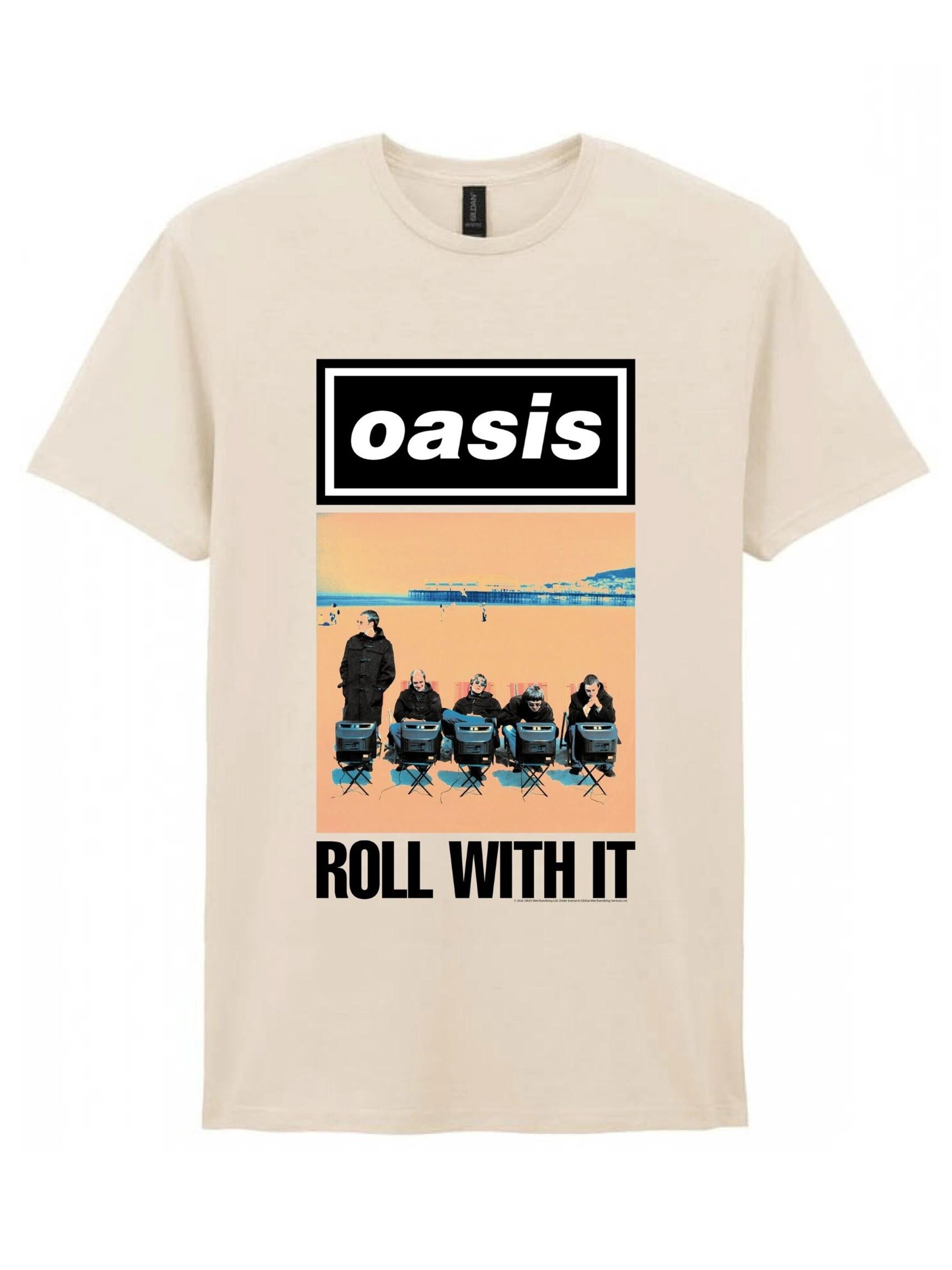 Oasis Shirt 'Oasis Roll With It T-Shirt' in White: front