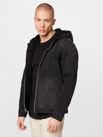 HOLLISTER Демисезонная куртка в Черный: спереди