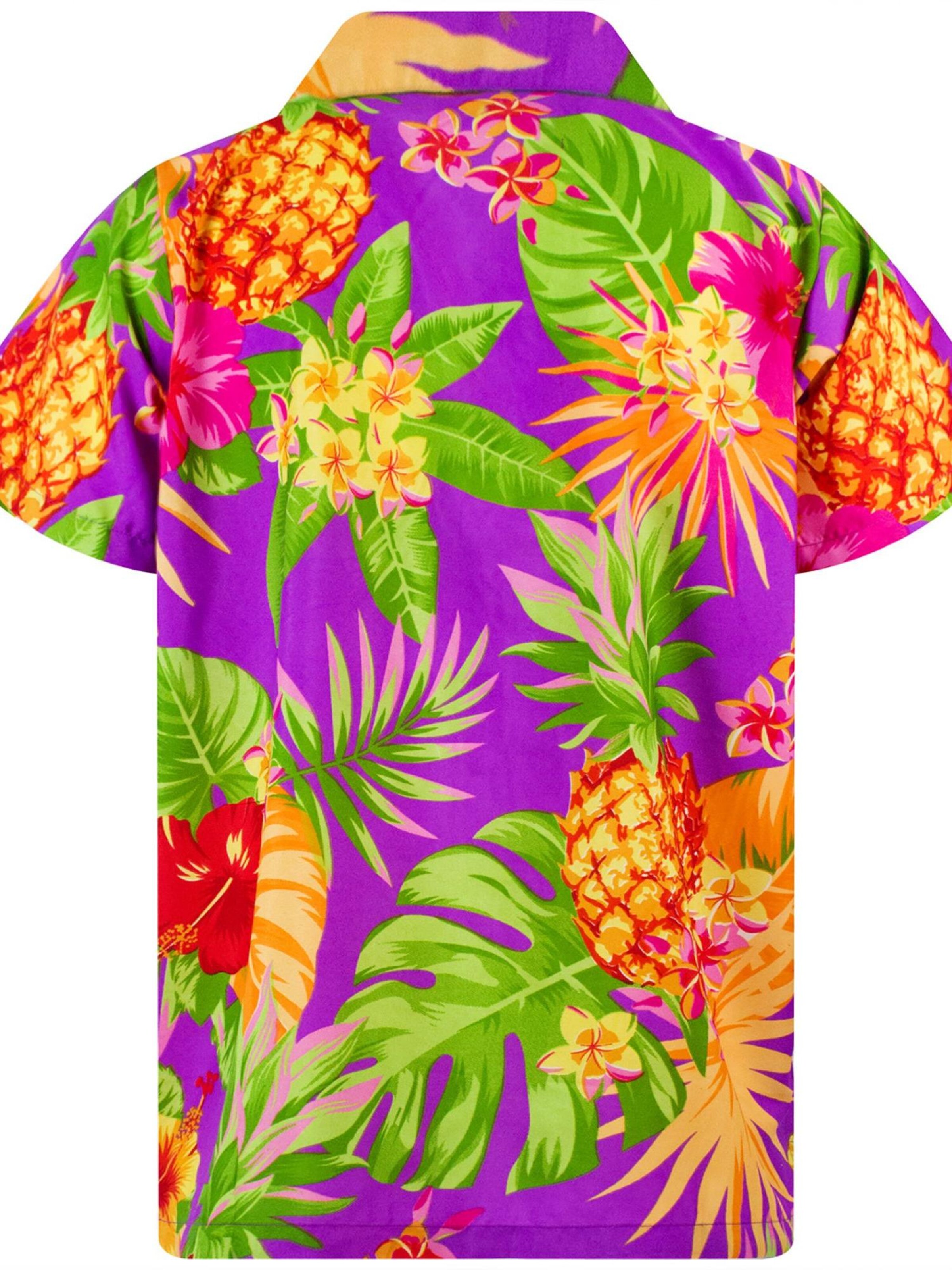 King Kameha Shirt 'Pineapple' in Purple