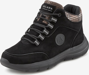 LASCANA High-Top Sneakers in Black: front