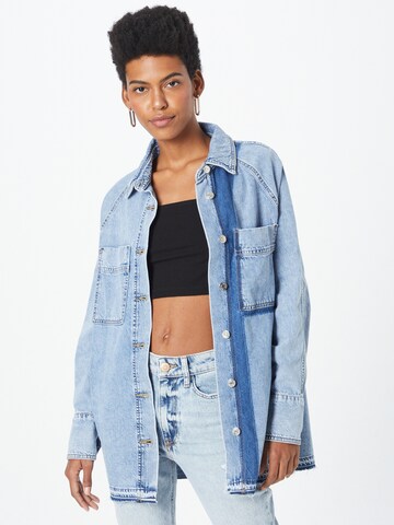 River Island Between-season jacket in Blue: front