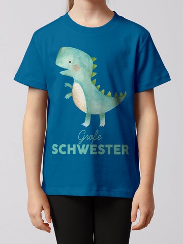 watabout.kids Shirt 'Dinosaurier 03 Große Schwester' in Blue