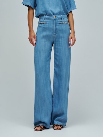 Regular Pantalon chino Salsa Jeans en bleu : devant