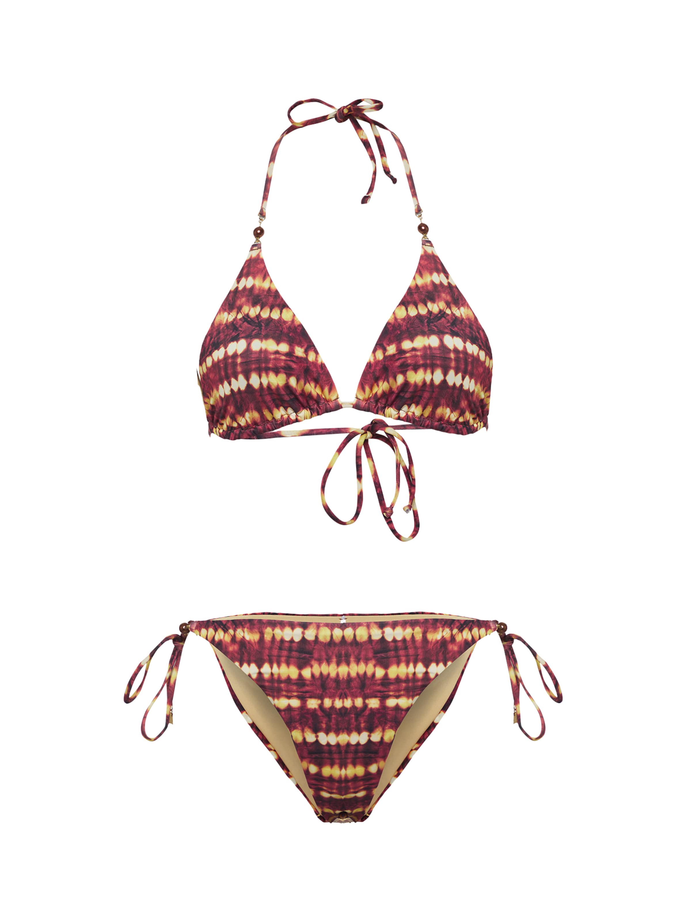 Trendyol Triangle Bikini in Brown: front