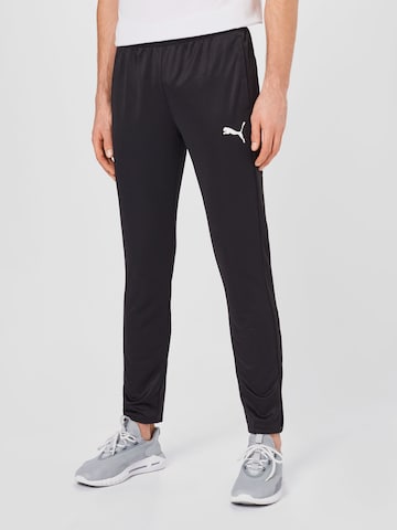 PUMA Regular Workout Pants in Black: front