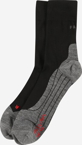 FALKE Athletic Socks 'RU4' in Black: front