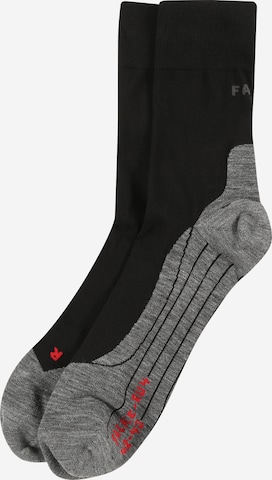 FALKE Athletic Socks 'RU4' in Black: front