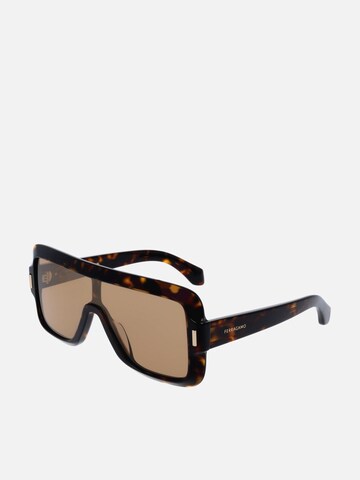 FERRAGAMO Zonnebril in Bruin: voorkant