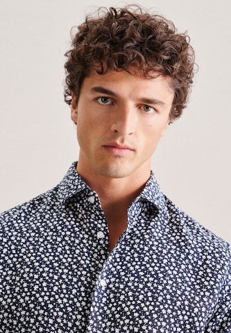 SEIDENSTICKER Slim fit Button Up Shirt in Blue