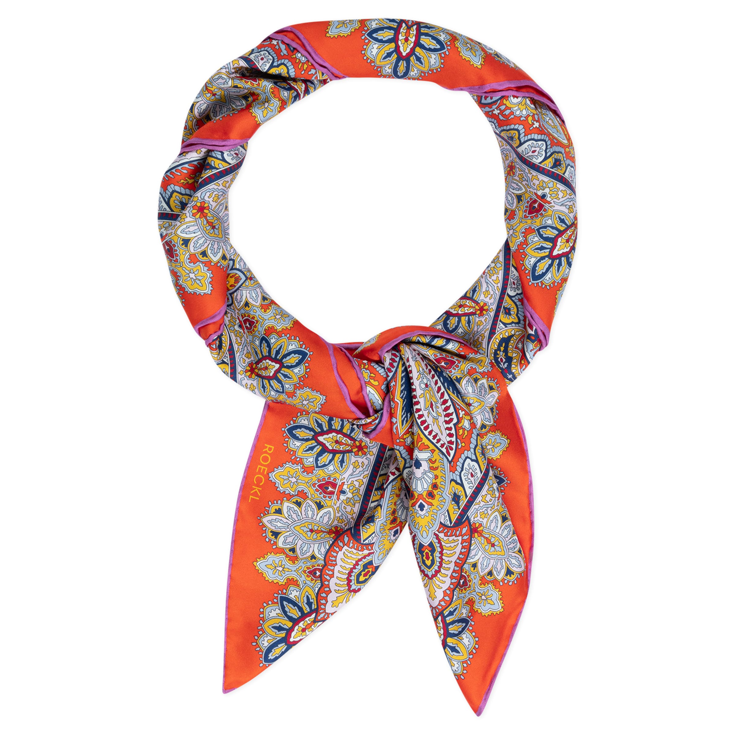 Foulard ' FLOURISHING PAISLEY ' di Roeckl in giallo