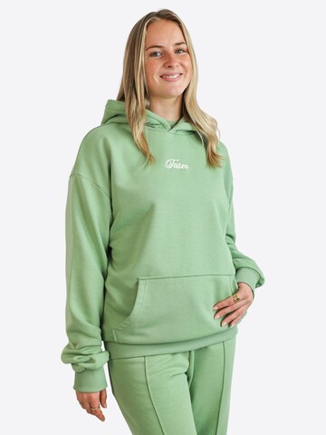 TATES Oversized Sweater 'Kuscheliger Light Hoodie' in Green