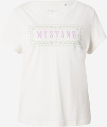 MUSTANG - Camisa 'Albany' em branco: frente