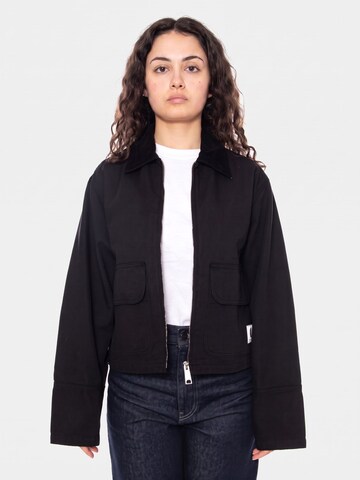 Carhartt WIP Tussenjas 'W' Prescott Jacket Black / Black' in Zwart: voorkant