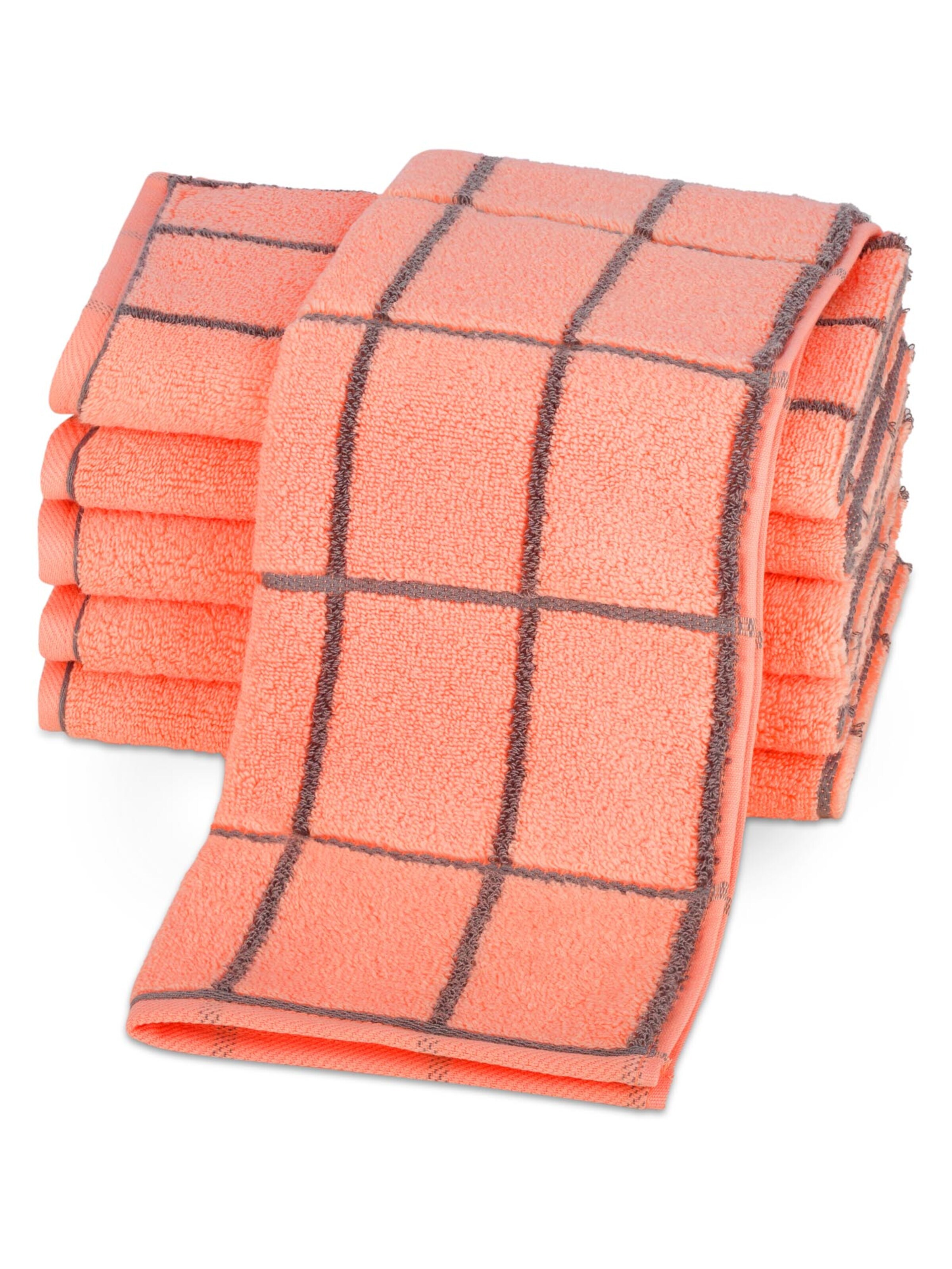 ROSS Handtuch 'Sensual Skin Karo'‌‌‌‌‌‌‌ in Orange: Vorderseite