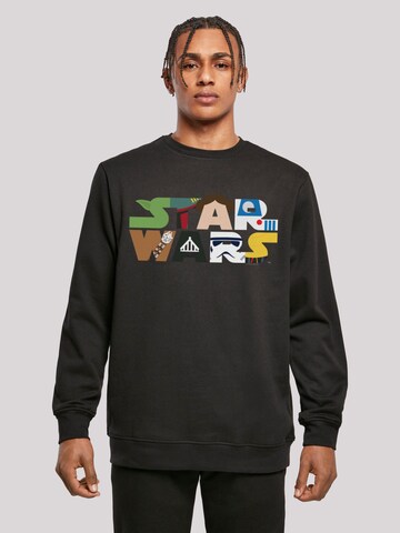 F4NT4STIC Sweatshirt in Zwart: voorkant