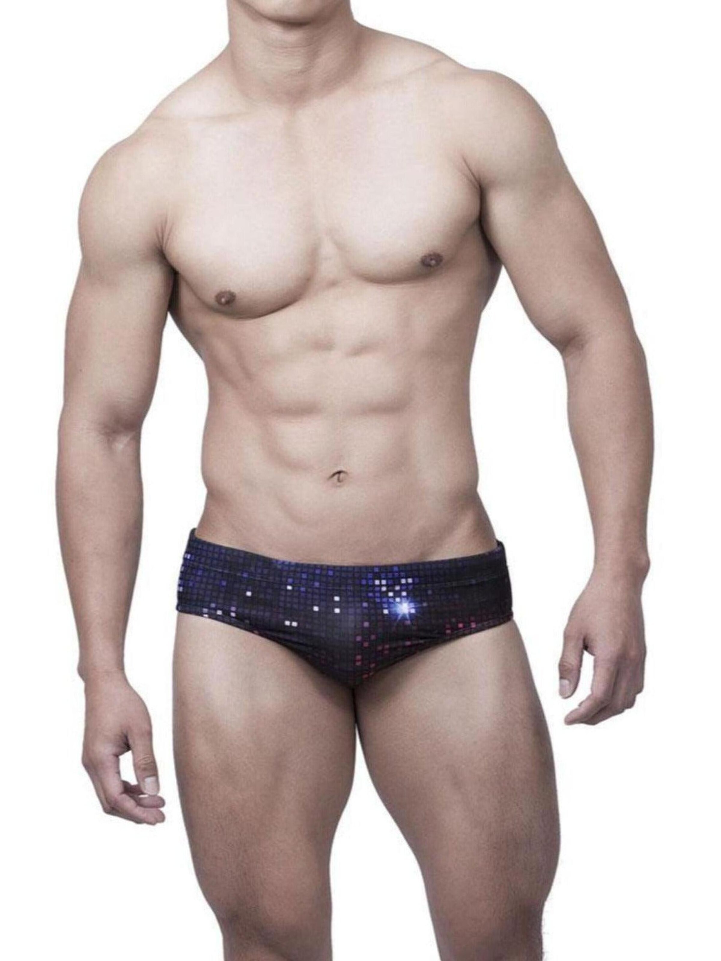 BIMONI Athletic Swim Trunks 'Badeslip Disco' in Mixed colors