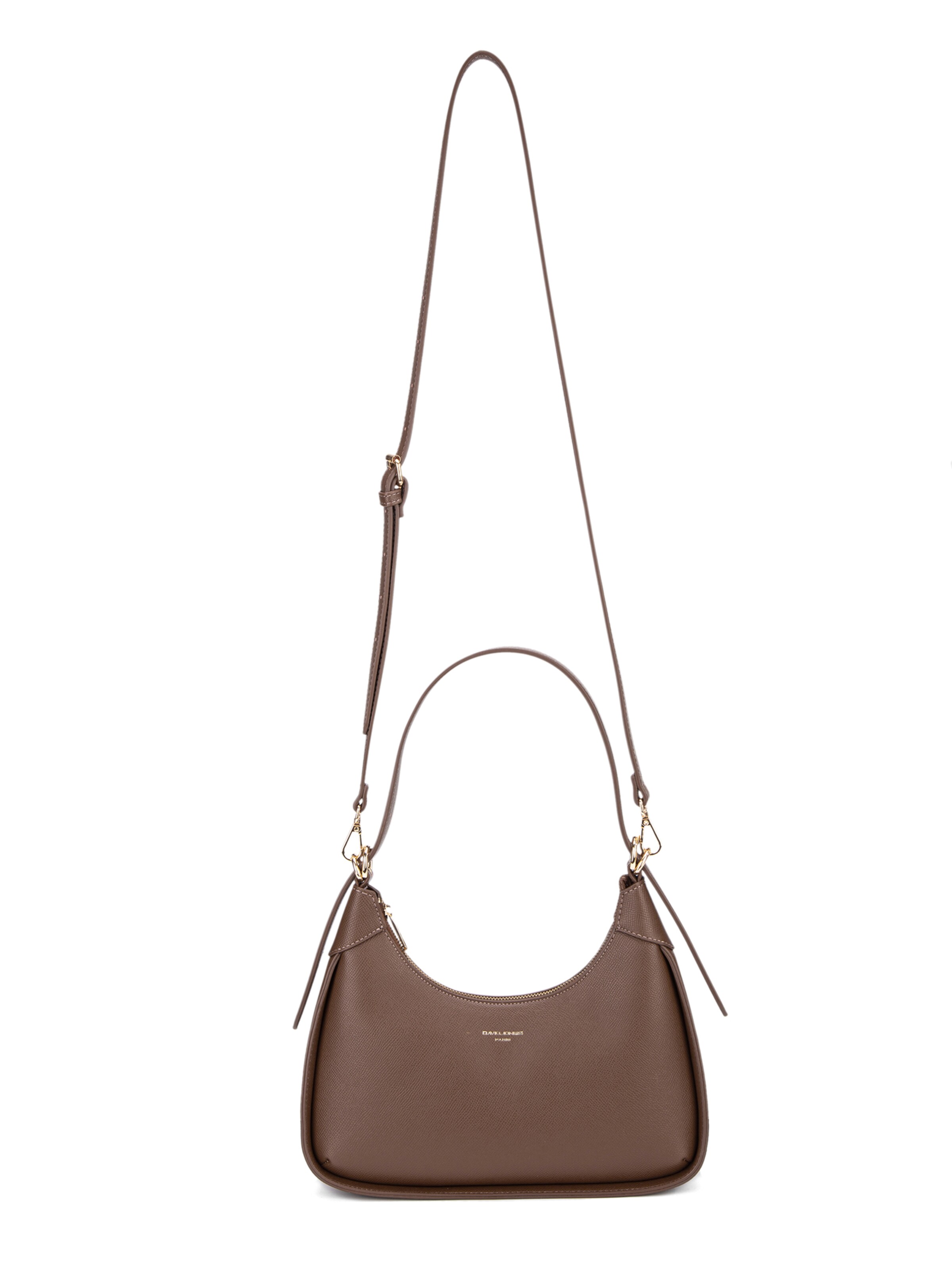 Borsa a spalla 'Borsa a spalla donna pelle vegana PU - Lisandra Elite nera' di David Jones in marrone