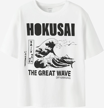 Maglietta 'NKMMESH HOKUSAI' di NAME IT in bianco: frontale