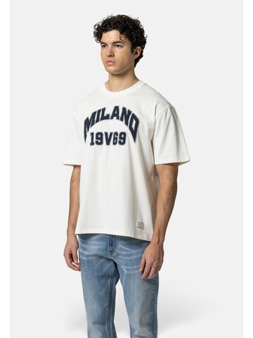 T-Shirt 'Tamaro College' 19V69 ITALIA en blanc