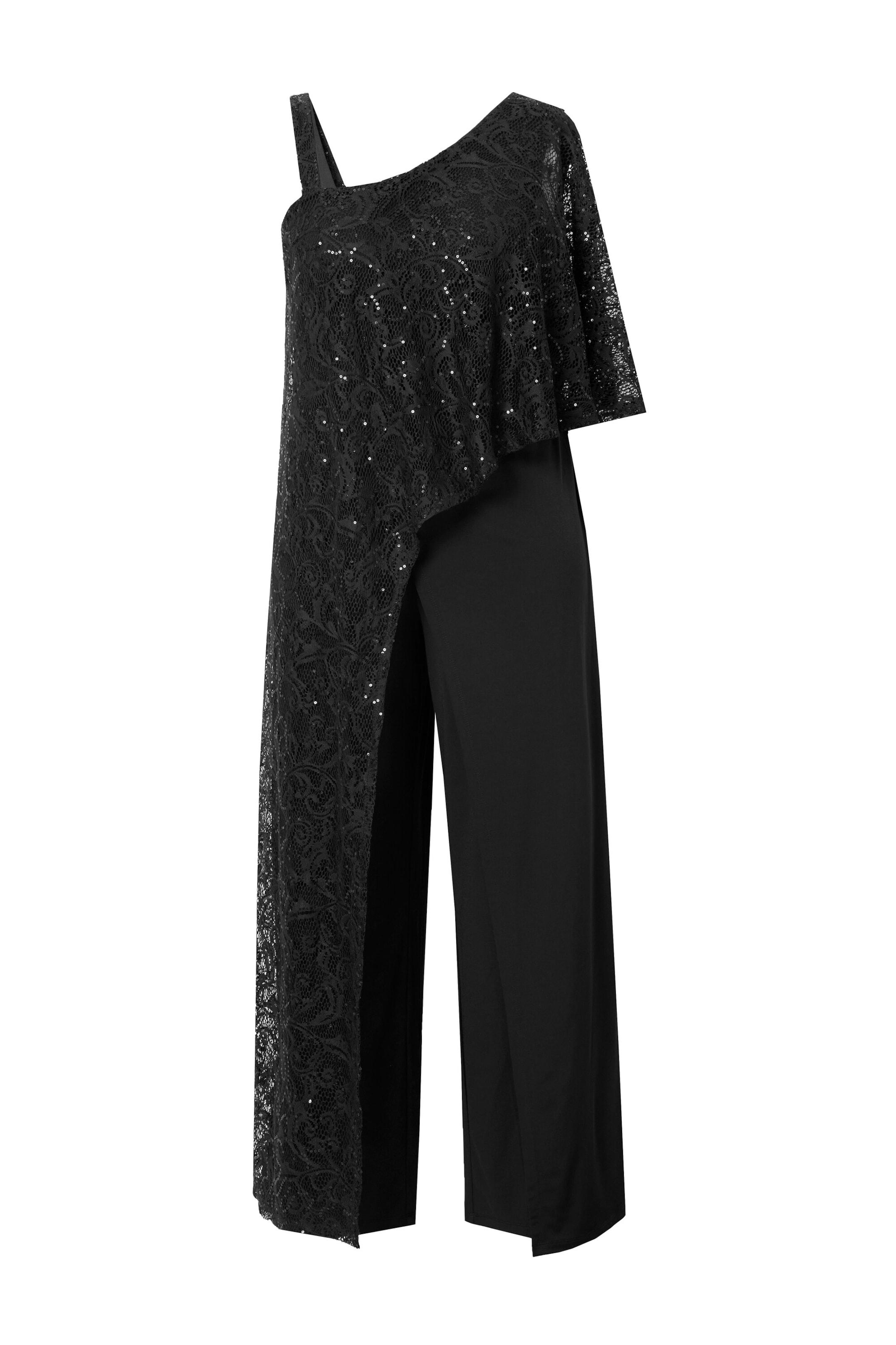 Ulla Popken Jumpsuit in Black: front