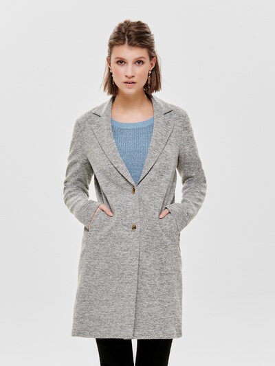 ONLY Between-Seasons Coat 'Carrie Mel' in mottled grey, View model