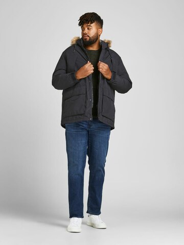 Jack & Jones Plus Winterparka 'Super' in Zwart