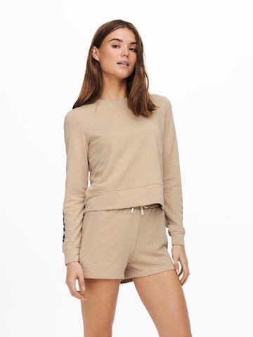 ONLY PLAY Athletic Sweatshirt 'Jelly' in Beige: front