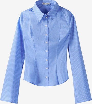 Camicia da donna di Bershka in blu: frontale