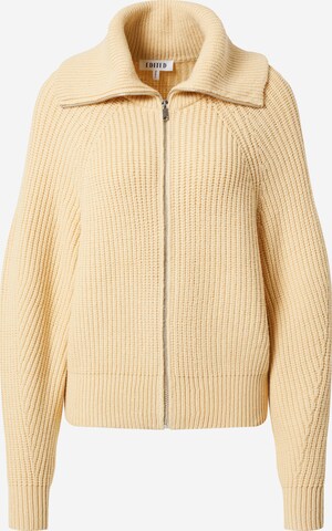 EDITED Knit Cardigan 'Camilo' in Beige: front