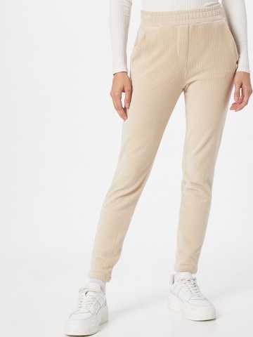 Effilé Pantalon TOM TAILOR en beige : devant