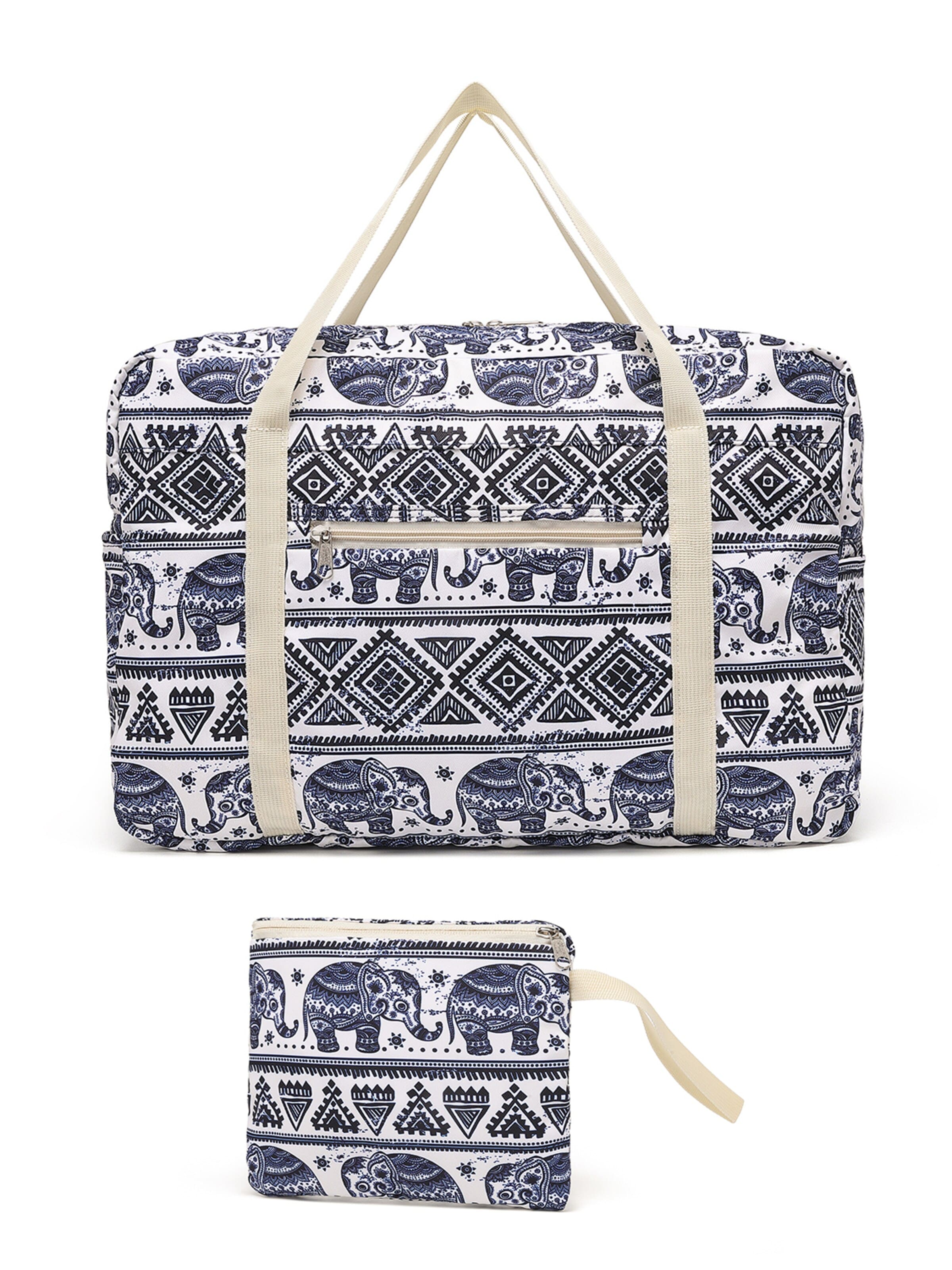 Kono Travel Bag in Beige: front