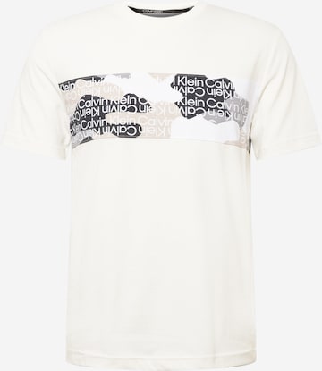 Calvin Klein T-Shirt in Beige: front