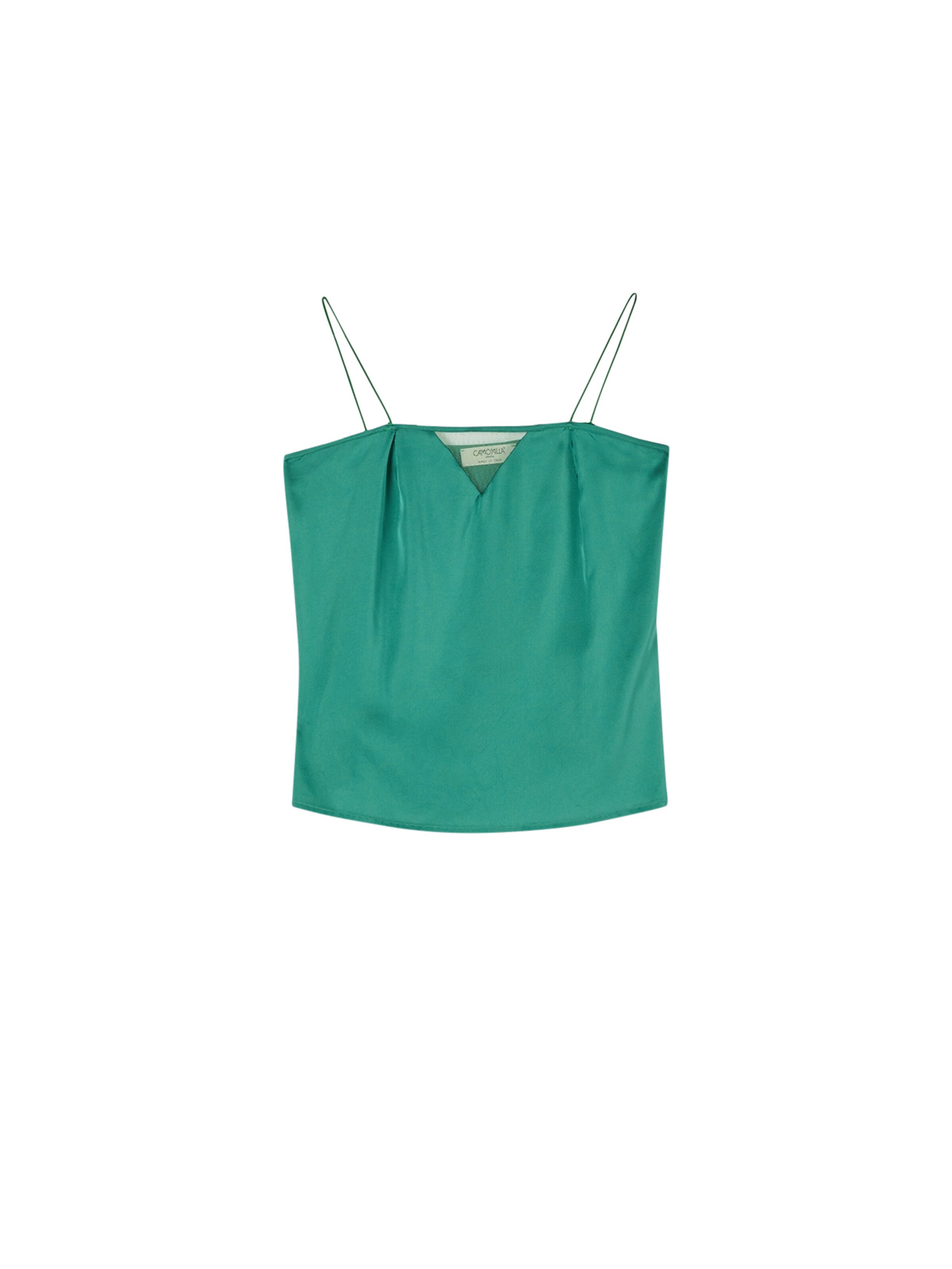 Top 'Tandem' di Camomilla Italia in verde: frontale