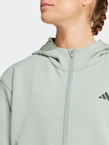 ADIDAS PERFORMANCE Sports sweat jacket 'Designed 4' in Green