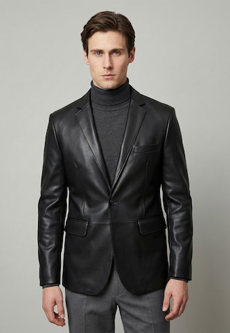 Coupe regular Veste de costume Felix Hardy en noir : devant