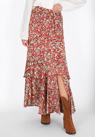 IZIA - Falda en rojo: frente