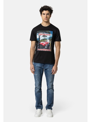 19V69 ITALIA Μπλουζάκι 'Rafael Racing 3' σε μαύρο