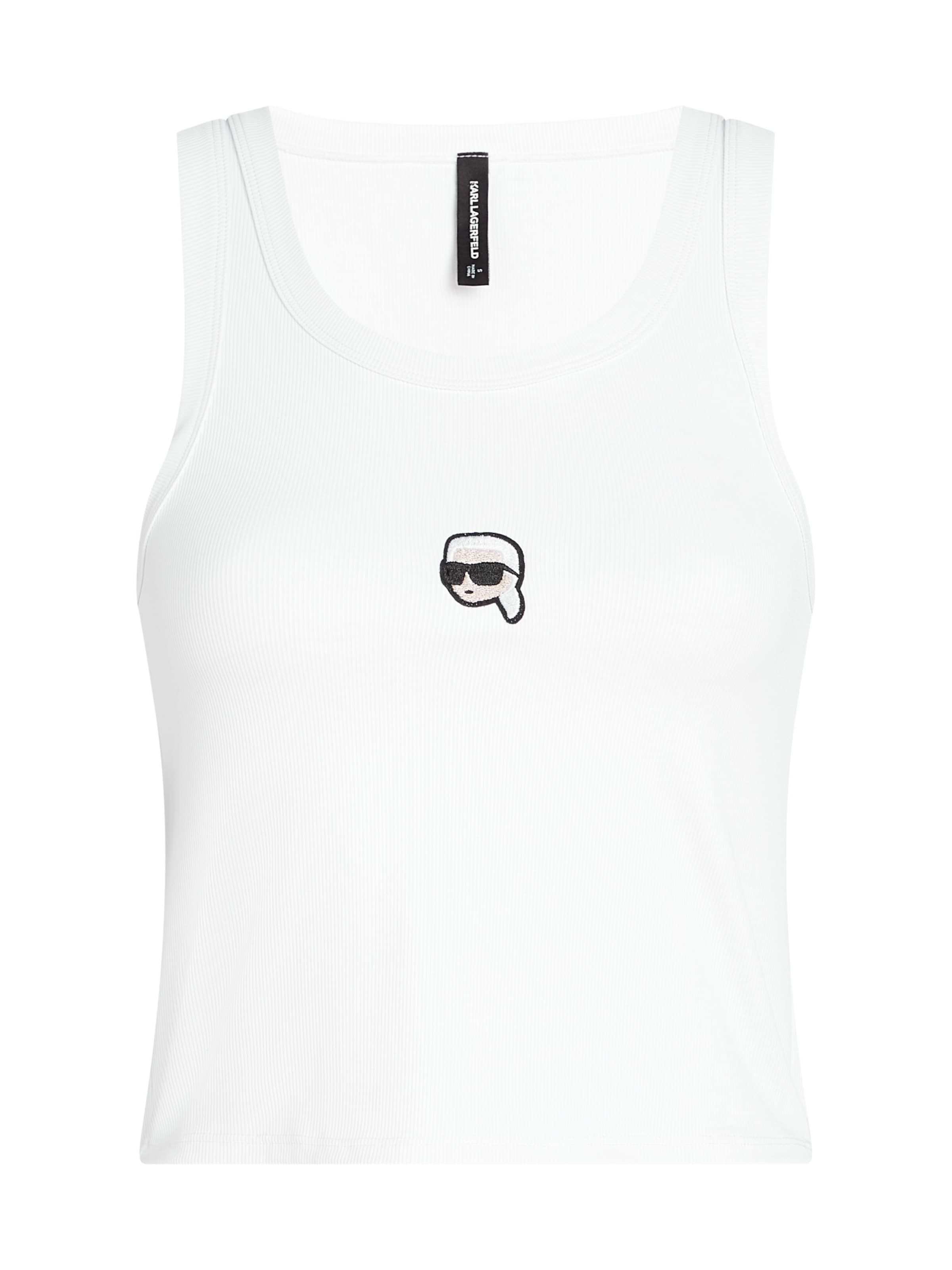 Karl Lagerfeld Μπλουζάκι ύπνου σε λευκό: μπροστά