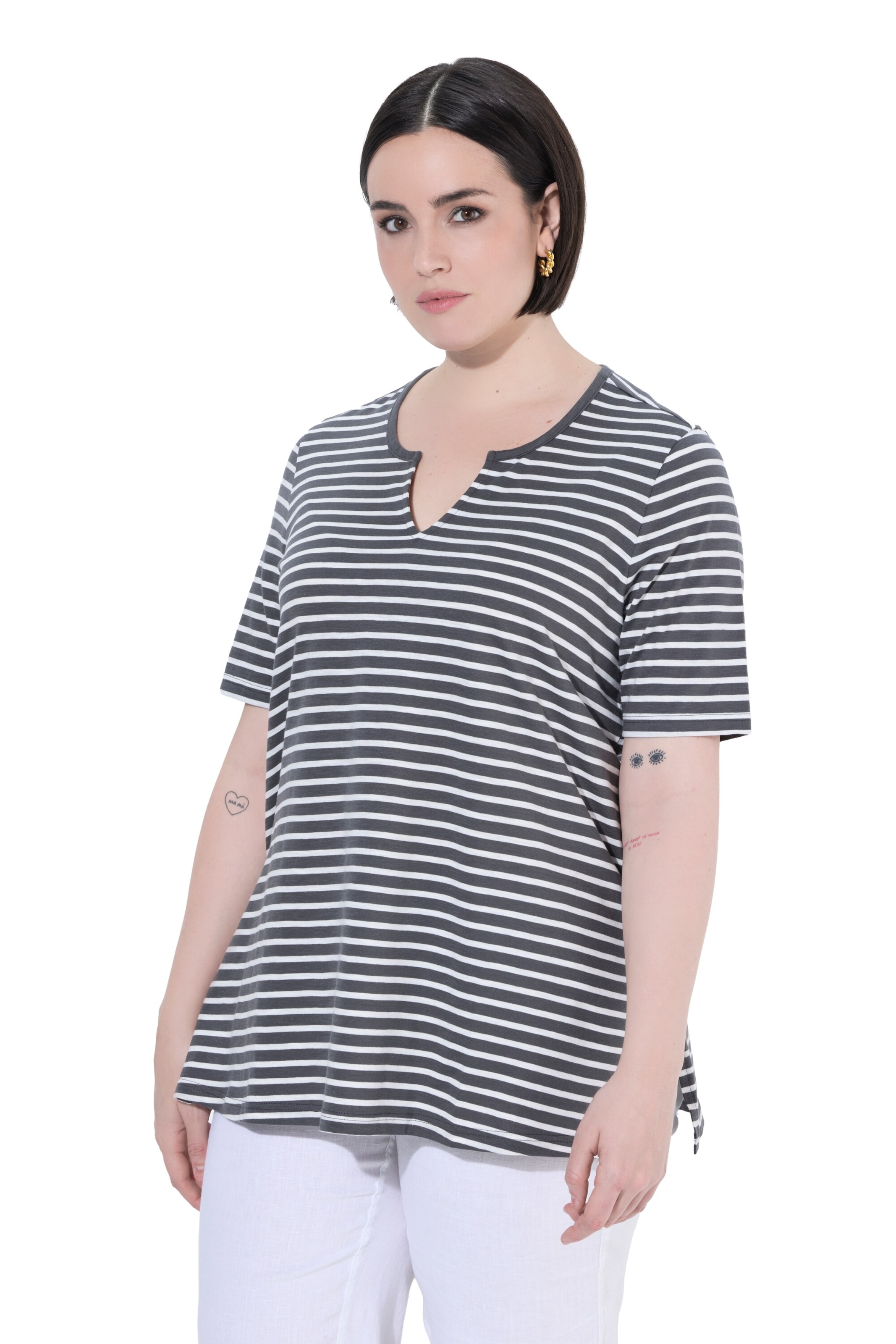 Ulla Popken Shirt in Blauw: voorkant