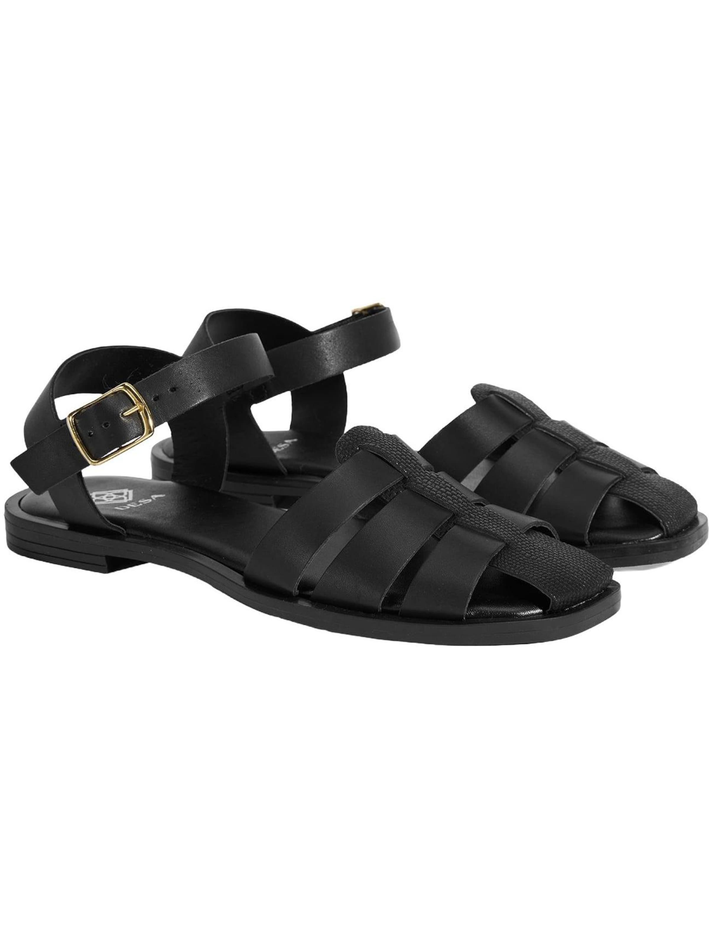 Desa Sandals 'Sandalen' in Black: front