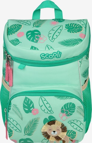 SCOOLI Backpack 'Rosie Rabbit' in Green: front